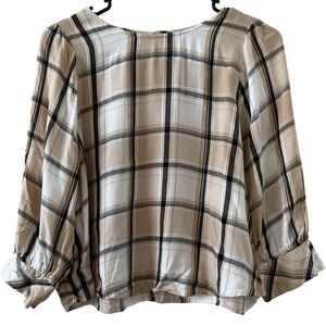 Stradivarius Plaid Blouse